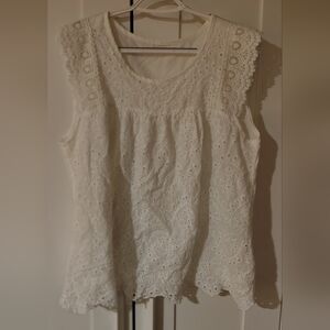 White Lace Women's Top
